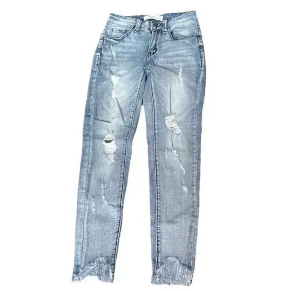 KanCan Signature Blue Distressed Denim Buckle Exclusive Sunny Jeans 25